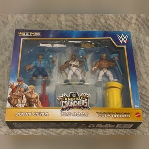 WWE Knuckle Crunchers 3-Pack John Cena, The Rock, Cody Rhodes